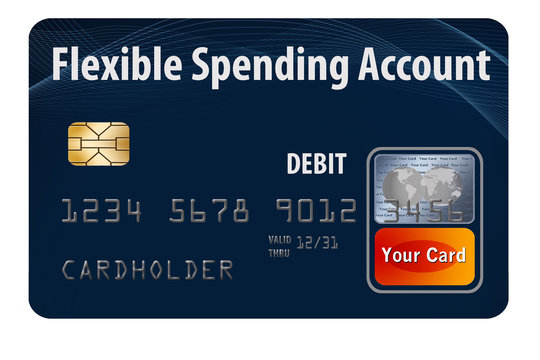 Flexible Spending Account debit card that is a mock card is  seen here. This is a card used to pay medical costs from a medical spending account.