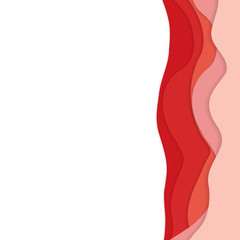 Abstract paper cut. Poscard template. Happy Valentines Day card . Valentine's day background with cut paper.