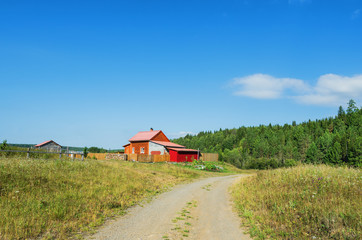 Road house in the woods