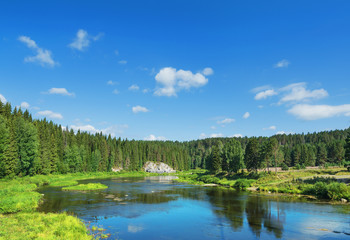 Fototapeta na wymiar Ural Summer landscape