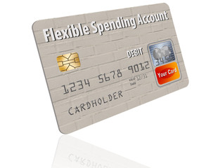 Flexible Spending Account debit card that is a mock card is  seen here. This is a card used to pay medical costs from a medical spending account.