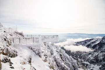 Fototapeta na wymiar Winter in High Tatras Mountains. High Tatry. Slovakia. Vysoke Tatry.