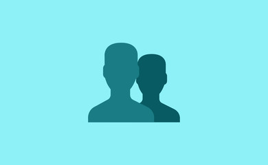 Vector flat social people group icon