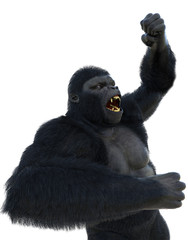 angry gorilla desperate