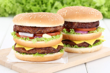 Doubleburger Double Burger Hamburger frische Fleisch Käse Tomat
