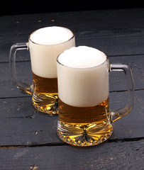 Still Life with a draft beer by the glass.