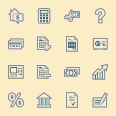 Fototapeta premium Finance and Banking icons
