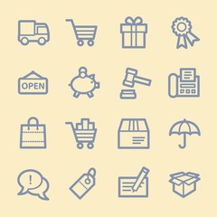 Shopping web icons