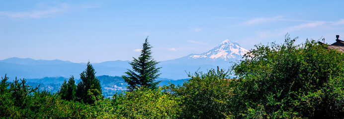 Portland Oregon view of Mt Hood.
