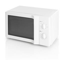 Microwave oven isolated on white