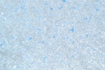 Winter background frozen ice window glass blue cool banner textu