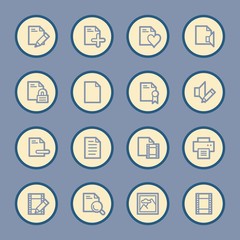 Document web icons set