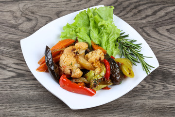 Baked vegetables