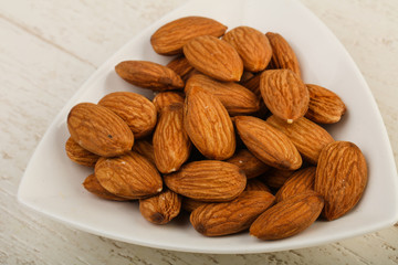 Almond in the bowl