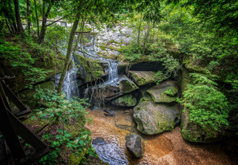 Dismal Canyon Rainbow falls waterfall in north Alabama USA