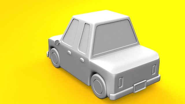 Car On Yellow Background.
Loop able 3DCG render Animation.