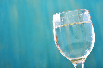 Close up glass of water.