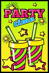 Party Time Comic Style Poster