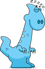 Sleeping Cartoon Parasaurolophus