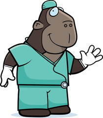 Cartoon Ape Doctor