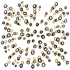 Hand drawn circles template. Abstract vector background