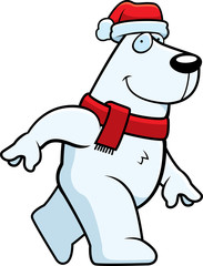 Cartoon Christmas Polar Bear