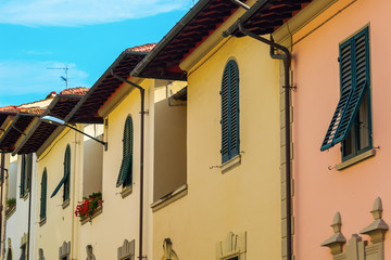 colorful houses in Florence, Italy