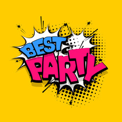 Lettering best party comics book balloon