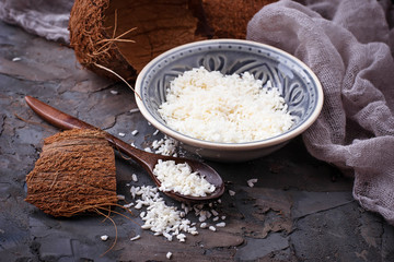 Coconut shavings in shell