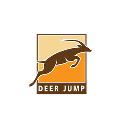 Deer jump logo