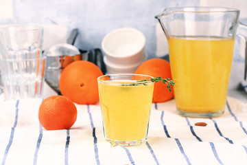 homemade lemonade oranges, tangerines, raisins, cumin, dried apricots, honey