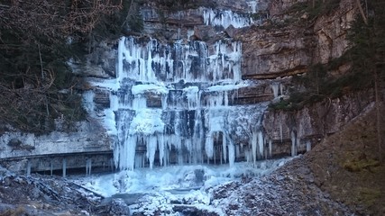 frozen Cascate Di Mezzo Di Vallesinella (waterfall Di Mezzo Di Vallesinella) I