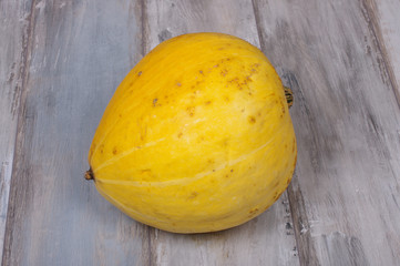 Pumpkin isolated on the reclaimed wood background