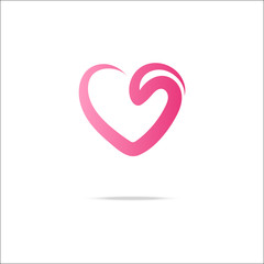 heart logo with swirl