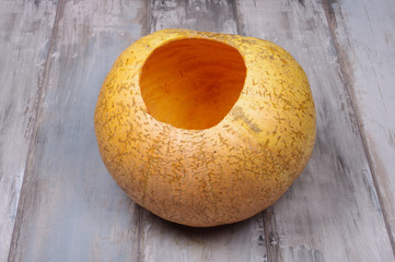 Hollow pumpkin Halloween preparation