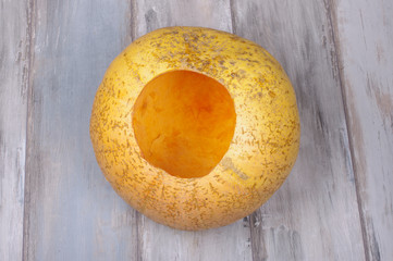 Hollow pumpkin Halloween preparation