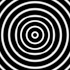 Image of light difusion with inverted square in it.