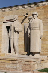 Turkish Men sculpture located at the entrance of the Road of Lio