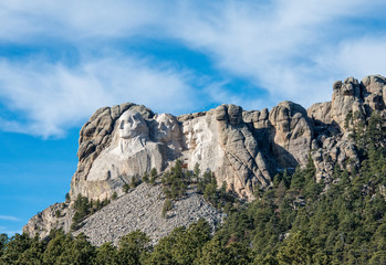 Fototapeta na wymiar Mount Rushmore National Memorial with blue sky