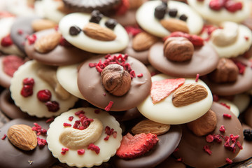 plate with delicious cakes