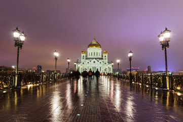 Fototapeta premium The temple in Moscow 