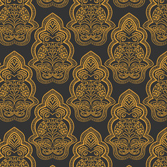 Floral pattern background with indian ornament