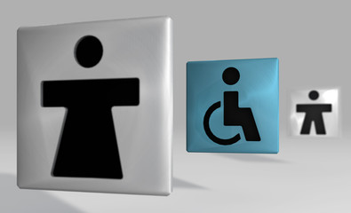 symbol with a wheelchair