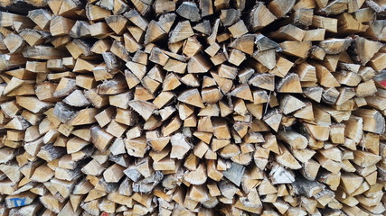 Brennholz-Stapel als Wallpaper
