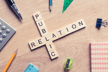 Conceptual business keywords on table with elements of game maki