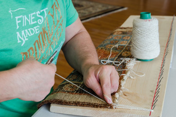 Restoring vintage oriental rug