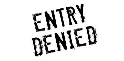 Fototapeta premium Entry Denied rubber stamp. Grunge design with dust scratches. Effects can be easily removed for a clean, crisp look. Color is easily changed.