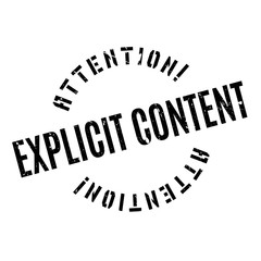 Explicit Content rubber stamp. Grunge design with dust scratches. Effects can be easily removed for a clean, crisp look. Color is easily changed.