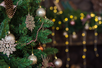 Christmas decorations, Christmas tree, gifts, new year