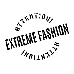 Extreme Fashion rubber stamp. Grunge design with dust scratches. Effects can be easily removed for a clean, crisp look. Color is easily changed.